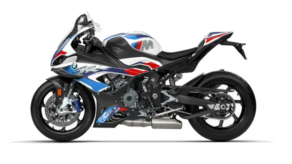 BMW M 1000 RR Light White, Racing Blue Metallic and Racing Red